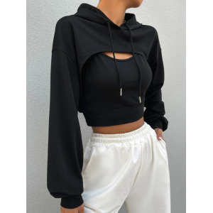 Black Hooded Shrug