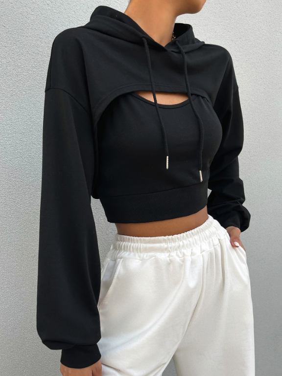 Black Shrug Hoodie Set 3 Black Shrug Hoodie Set 3