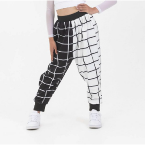 Checked Harem Pants – Black & White
