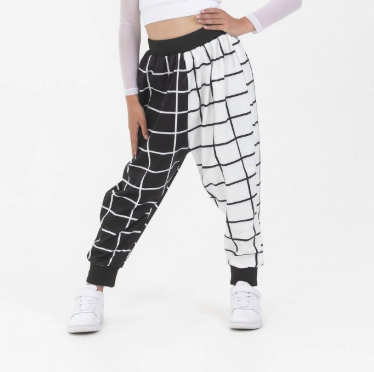 Checked Harem Pants – Black & White 3 Checked Harem Pants – Black & White 3