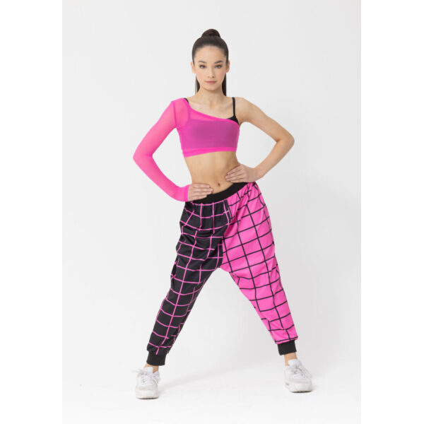Checked Harem Pants – Pink & Black