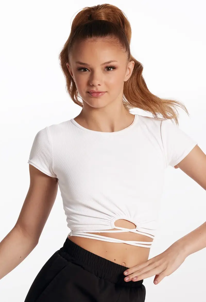 Wrapped Waist Cropped Tee 3 Wrapped Waist Cropped Tee 3